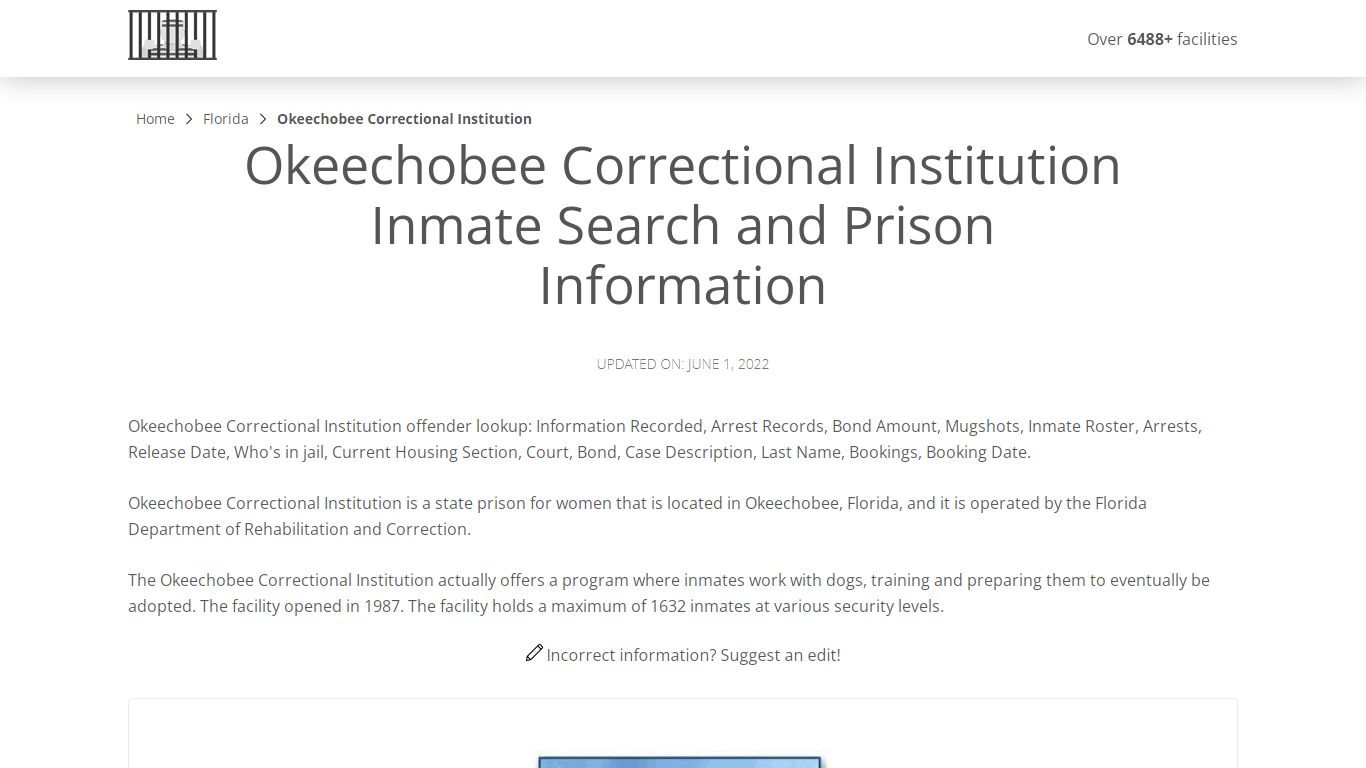 Okeechobee Correctional Institution Inmate Search ...